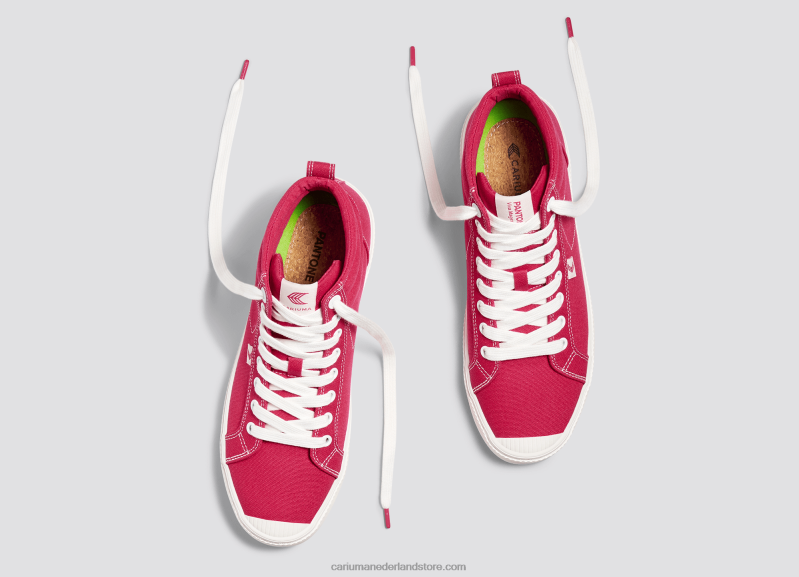Cariuma pantone viva magenta/gebroken wit canvas PN60D63Heren