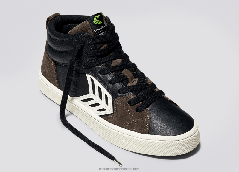 Cariuma zwart premium leer/ivoor PN60D364vrouwen
