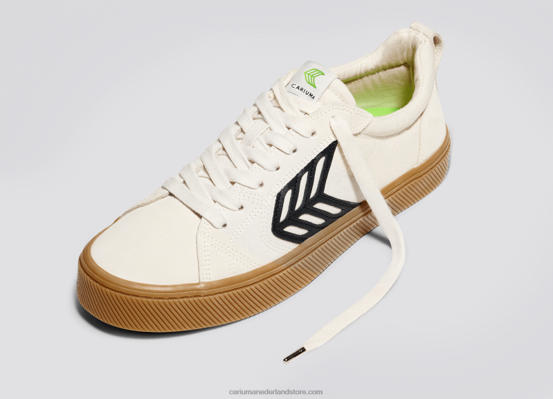 Cariuma linkervoet(enkele schoen)-off-white vintage gum/zwart PN60D370vrouwen