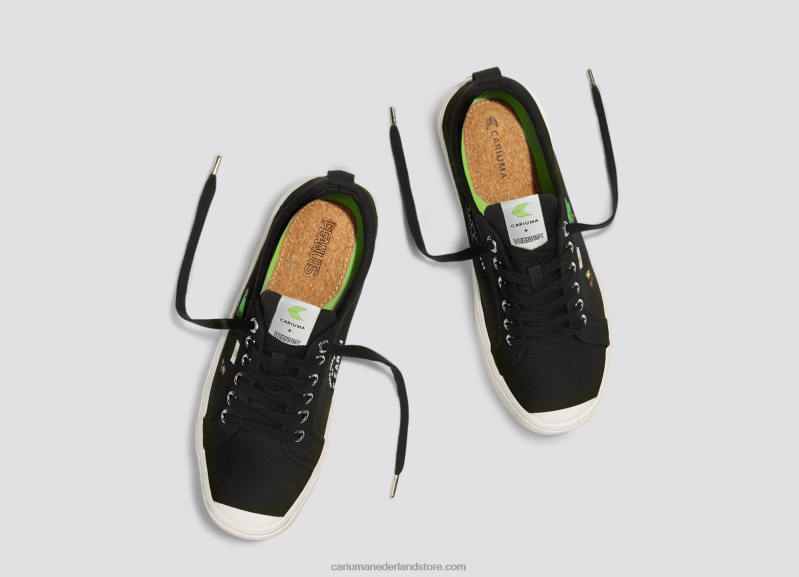 Cariuma pinda's aarde zwart canvas PN60D298vrouwen