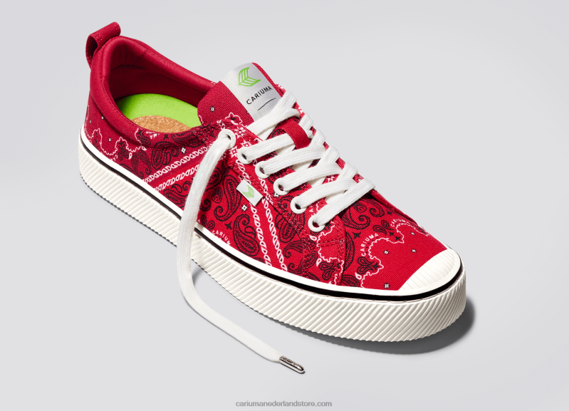 Cariuma rood bandana-canvas PN60D236vrouwen