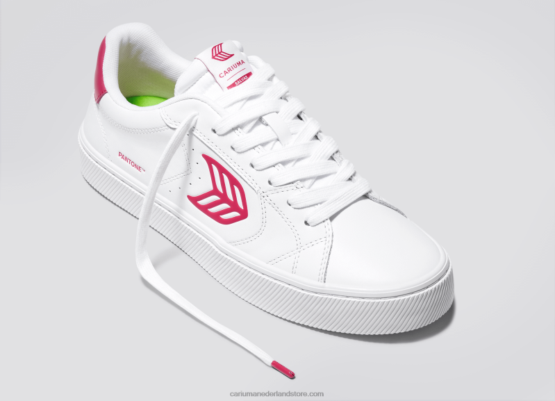 Cariuma pantone viva magenta wit leer PN60D294vrouwen