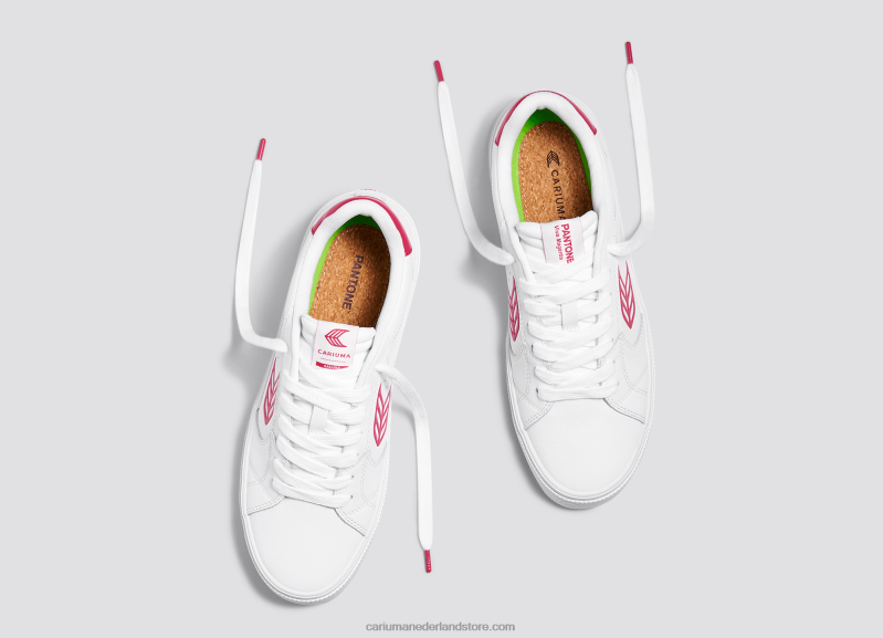 Cariuma pantone viva magenta wit leer PN60D294vrouwen